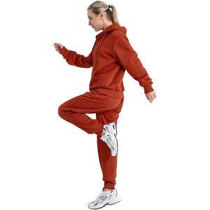 Nouvel Arrivage Hautement Recommandé Confortable Solide Décontracté à Capuche Écologique Design 2-en-1 100% Polyester Survêtement Femme Service OEM - Product Image 5