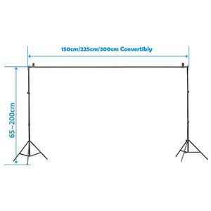 Kit di supporto per sfondo fotografico regolabile 2x3M con schermo verde tessuto di mussola borsa per Studio attrezzatura per riprese Video - Product Image 2