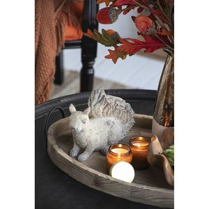 Set di 2 Scoiattoli in Resina con Finitura Rustica, 8x4x8.3"H, Decorazione Creativa per Casa, Autunno e Ringraziamento - Product Image 3