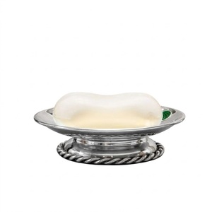 Modern Antique Style Silver Shell <b>Soap</b> Dish Vintage Metal Pedestal Bathroom Accessory Luxury <b>Soap</b> <b>Holder</b> Tray For Home & Hotel - Product Image 2