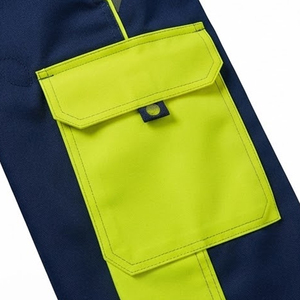Plain Dyed Solid Color High Quality Bib And <b>Brace</b> Workwear <b>Trouser</b> Hi Visibility Reflective Overalls With Pockets - Product Image 4