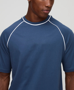Ensemble 2 pièces d'été décontracté de haute qualité, t-shirt oversize respirant à épaules tombantes et short, avec logo brodé personnalisé - Product Image 6