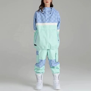 Traje de Esquí Unisex con Bloques de Color, Chaqueta Impermeable con Capucha y Pantalones, Conjunto de Ropa de Nieve para Adultos, 100% Poliéster, Trajes de Esquí para Mujer - Product Image 5