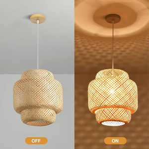Handwoven Bamboo Pendant Light for Home <b>Decoration</b> Hotels Restaurants and Interior <b>Lighting</b> Projects - Product Image 3