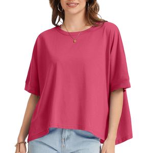 เสื้อยืดคอกลมผู้หญิงรุ่นใหม่ปี 2026 สวมใส่สบาย น้ำหนักเบา สไตล์เรโทรลำลองทันสมัย ดีไซน์ร่วมสมัย รับผลิตแบบ OEM - Product Image 1