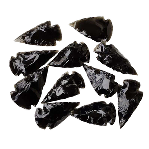 Handmade <b>Black</b> Obsidian Arrowhead Gemstone Crystal Collectible Wholesale - Product Image 1