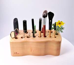 Portaescobillas de Madera Premium, Diseño Moderno, para Uso en Mesa |   Ecológico y Hecho a Mano |   Regalo de Inauguración de Casa o Boda |   Venta al por Mayor de los Mejores Productos - Product Image 1