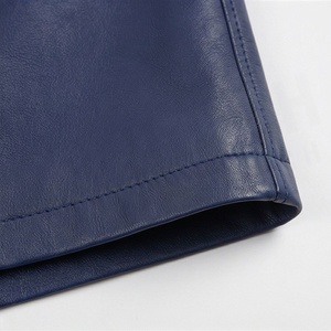 Mini-jupe en cuir PU pour femme, couleur unie, design droit avec poches, finition brillante, taille normale, à porter toute l'année - Product Image 6