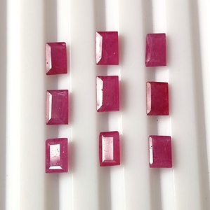Rubis naturel du Mozambique non chauffé, taille baguette calibrée 3x5 mm, 9 pièces, pierres précieuses facettées, 4,50 carats, pour la création de bijoux - Product Image 2