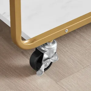 Carrito de Bar Rodante de Cerámica Moderno y Ecológico, Estilo Americano, con Portavasos y Porta Botellas para Servir Bebidas en Fiestas en Casa - Product Image 5