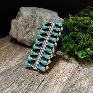 Handmade Turquoise Teardrop <b>Statement</b> <b>Ring</b> Sterling <b>Silver</b> Southwestern Boho Artisan Jewelry Natural Gemstone Gift for Her - Product Image 4
