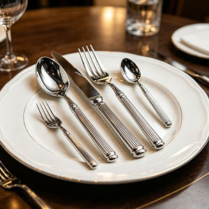 Ensemble de couverts de luxe pour mariage, modèle Rome Pillar, en acier inoxydable 304 forgé, pour hôtels, finition miroir - Product Image 4