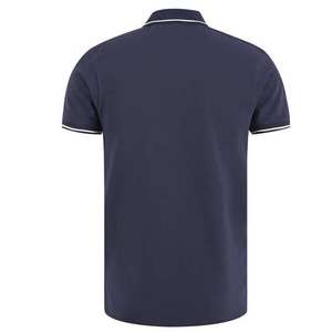 Polo pour hommes à manches courtes rouge, 100 % coton de haute qualité, technique brodée, respirant, tricoté uni, vente en gros - Product Image 2