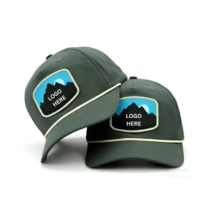 5-Panel Performance Golf Hat With Custom Logo Breathable Rope Baseball <b>Cap</b> Lightweight Fabric Plastic Back Closure Factory Price - Product Image 1