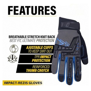 Guantes de Seguridad de Invierno de Cuero Transpirables, Antideslizantes, con Protección UV, Resistentes al Agua, de Alta Calidad - Product Image 3