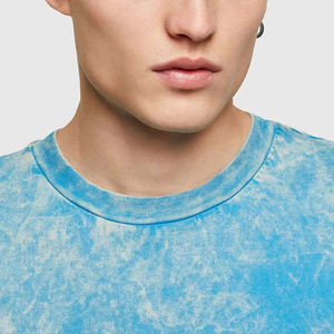 เสื้อยืดผู้ชายคุณภาพสูง ล้างสีแบบแอซิด พิมพ์ลาย DTG ผ้าฝ้าย 100% สไตล์สตรีทแวร์ ทรงโอเวอร์ไซส์ รับผลิตพร้อมโลโก้ตามสั่ง - Product Image 4