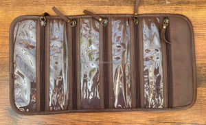 ที่จัดเก็บเครื่องประดับหนังวัวแบบพับได้ที่จับแบบม้วนได้ & กล่องใส่เครื่องประดับสำหรับเดินทาง - Product Image 5