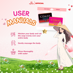 สบู่ก้อนคอมเมย์ กลิ่นดอกไม้ 100 กรัม สำหรับผู้ชายและผู้หญิง ใช้ได้กับผิวกาย ปลอดภัยต่อผิว - Product Image 6