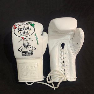 ถุงมือชกมวยหนังวัวแท้คุณภาพสูง รุ่น No Boxing No Life พร้อมเชือกผูก สำหรับฝึกซ้อมทุกเพศ CP-BG-265 - Product Image 6