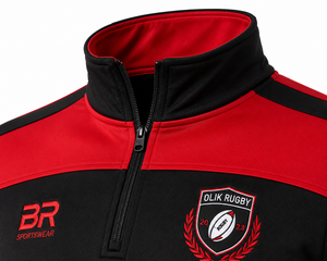 Chaqueta Deportiva Personalizada de Algodón/Poliéster con Cierre de 1/4 para Equipos de Fútbol y Rugby, Transpirable y que Absorbe la Humedad, Unisex - Product Image 4