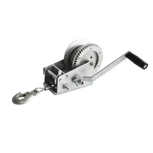 KINGROY double gear 2500lbs hand powered winch cable hand winch and manual hand winch for boat trailer