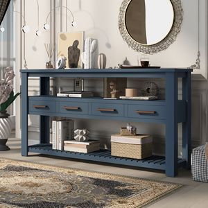 Consolle Contemporanea 62.2 per Soggiorno con 4 Cassetti e 2 Ripiani per Posizionamento Accanto al Divano - Product Image 1