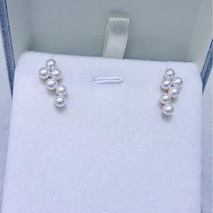 Boucles d'oreilles en perles d'eau douce naturelles de Zhuji, 3-4 mm, sans défaut, Aurora, argent pur, édition coréenne pour femmes, soutient les cheveux - Product Image 4