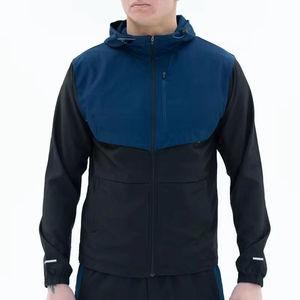 Veste coupe-vent pour homme avec logo personnalisé, ensemble de survêtement élégant et léger pour le streetwear décontracté et les sports - Product Image 5