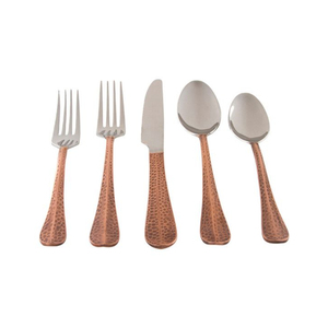 Ensemble de couverts classiques en métal avec manches blanches, finition miroir haute brillance, passe au lave-vaisselle, pour la vaisselle de mariage. - Product Image 3