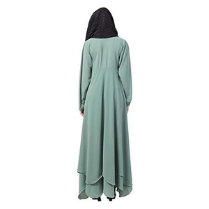 Abaya Musulmana al por Mayor 2026, Nueva Abaya Musulmana para Mujer, Conjunto de 2 Piezas, Color Sólido, Ropa Islámica Modesta, Largo Completo o en Oferta - Product Image 5