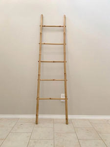 Bamboo Wooden Loft <b>Ladder</b> Antique Decorative Brown and yellow color Bamboo Climbs <b>Ladder</b> for towel rack - Product Image 6