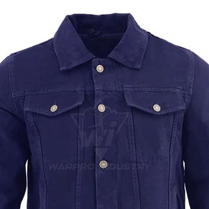 Veste en jean authentique pour homme, épaisse et délavée, coupe décontractée, style streetwear - Product Image 6