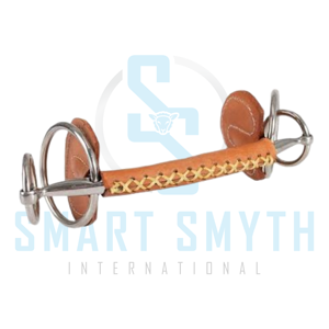 Bocado de Acero Inoxidable Premium con Forma de D para Equitación, con Boquilla Cubierta de Cuero para Entrenamiento Western y Uso Profesional - Product Image 1