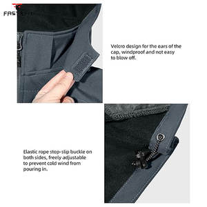 Waterproof <b>Quilted</b> Breathable Knitted Softshell Rain <b>Jacket</b> for Men Women Custom Sports Wear Solid Color - Product Image 4