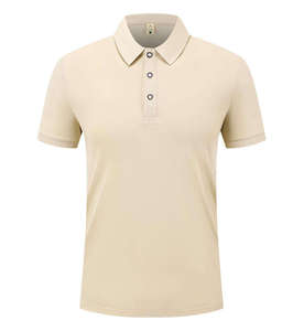 Men's Short Sleeve Cotton Pique <b>Polo</b> Shirt Solid <b>Orange</b> Casual Breathable Knitted Regular Fit Button Design - Product Image 3