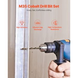 Jeu de 29 forets en cobalt M35 en acier rapide, longueur de travail 20 mm, pour percer le métal et l'acier inoxydable, avec étui de rangement - Product Image 3