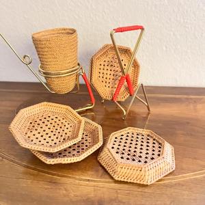 Juego de Posavasos de Ratán Premium, Perfecto para Mesa de Comedor, Tazas de Café, Barra de Cocina, Fiestas y Regalos, de la India - Product Image 5