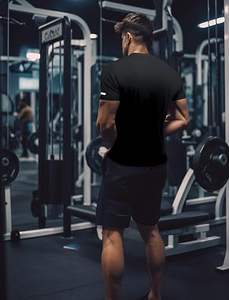 Camiseta Deportiva Personalizada de Punto 100% Algodón para Hombre y Mujer |   Ropa Deportiva Unisex de Secado Rápido y Transpirable |   Camiseta Deportiva para Entrenamiento OEM - Product Image 5