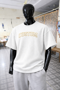 T-shirt Homme Oversize en Coton Texturé à Épaules Tombantes, Motif Gaufré, Logo Personnalisé, Style Streetwear, Qualité Supérieure, Vierge pour Impression OEM - Product Image 5