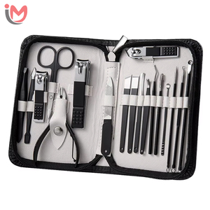 5 in 1 Stainless Steel <b>Professional</b> Pedicure <b>Kit</b> with <b>Nail</b> Scissors & Clippers Luxurious Black Leather Case - Product Image 5