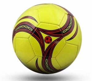 Balón de Fútbol Naranja con Patrón Azul y Amarillo, Diseño Duradero con Serigrafía para Uso en Interiores y Exteriores - Product Image 3