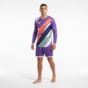 Tenue d'entraînement de haute qualité, maillot de football à manches longues et col en V, et short, vêtements d'équipe, vêtements de sport d'hiver, coupe régulière, respirant - Product Image 6