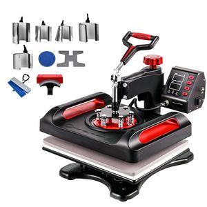 Stampante Multifunzione a Conchiglia da 11,1 Pollici, Macchina Termopressa Digitale a Doppio Tubo 12x15 Girevole per Tazze e Cappellini - Product Image 1