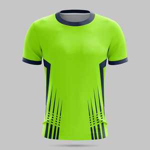 Maillot de football sublimé pour homme, manches courtes, anti-transpiration, coupe athlétique, col rond, design dégradé, toutes saisons - Product Image 5