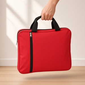 Sac vertical pour documents et ordinateur portable avec logo personnalisé, fermeture éclair, 600D, 36x28x4 cm, pour cadeau d'entreprise, faible MOQ - Product Image 1