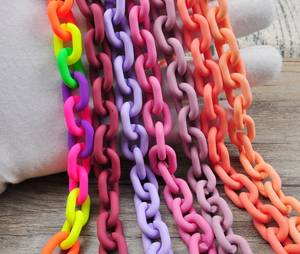 Cadena Larga de Resina, Estilo Moderno, Mezcla de Colores, Punk, Hueca, Grande, Gruesa, de Varias Piezas, Decoración para el Hogar, Hecha a Mano - Product Image 2