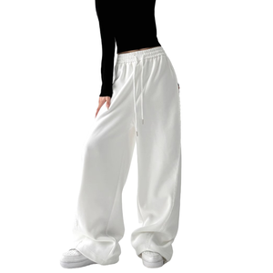 Pantalones Anchos de Color Sólido para Mujer, de Secado Rápido, Transpirables, Duraderos, con Cintura Elástica, Ecológicos, para Correr y Yoga - Product Image 2
