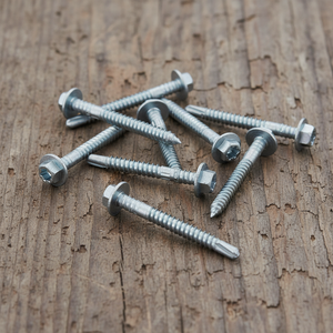 Vis de perçage métriques à tête cylindrique en acier au carbone, galvanisées à chaud au zinc, de qualité professionnelle et robustes - Diamètre de la tête 12 mm - PDC - Product Image 3
