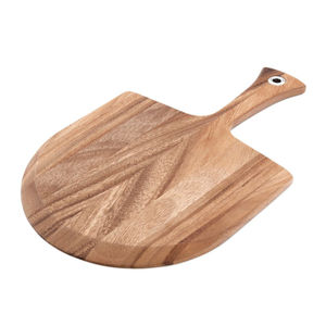 Pala para pizza de madera de acacia natural al por mayor, tabla de cortar y servir para pizza casera y queso, para suministro hotelero - Product Image 1