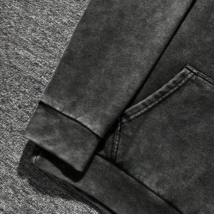 Sudadera con Capucha de la Mejor Calidad, 100% Algodón, para Hombre, Lavada, Gruesa, Personalizada, Térmica, de Invierno, OEM, ODM, MOQ Bajo, Técnica Personalizada - Product Image 5